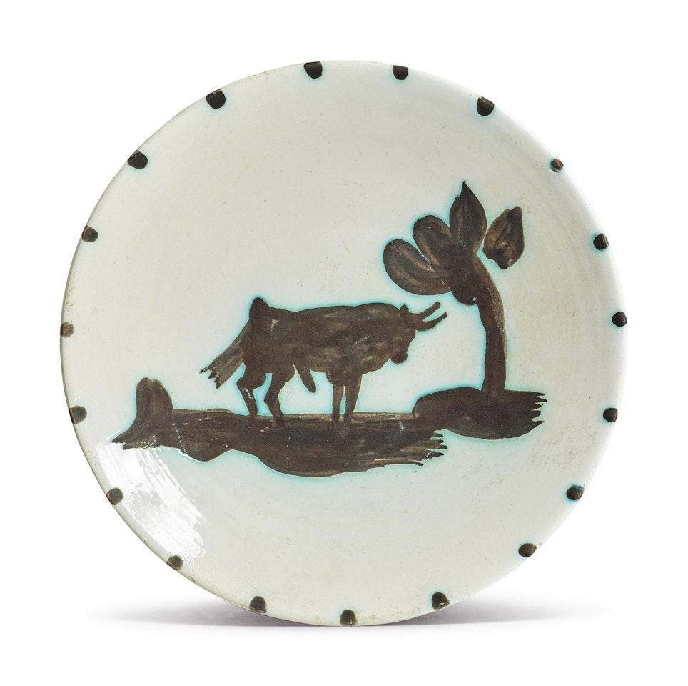 TAUREAU SOUS L"ARBE (A.R. 159) by Pablo Picasso