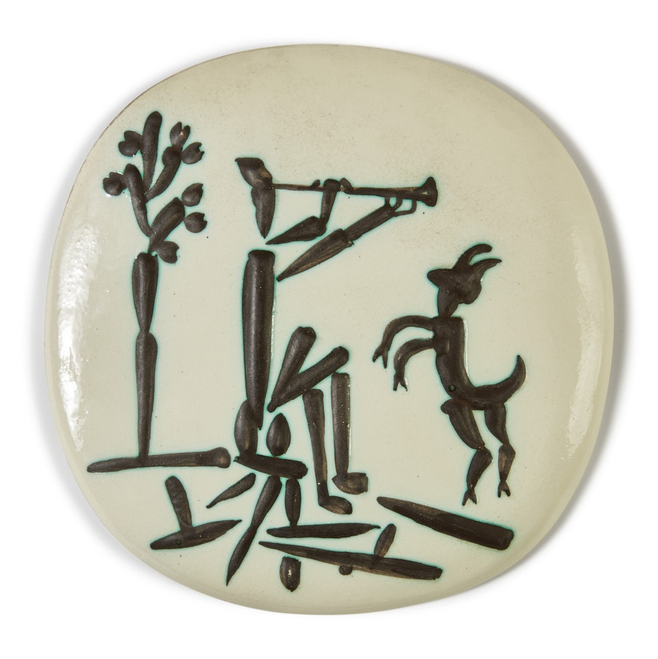 JOUEUR DE FLÛTE ET CHÈVRE (A.R. 382) by Pablo Picasso
