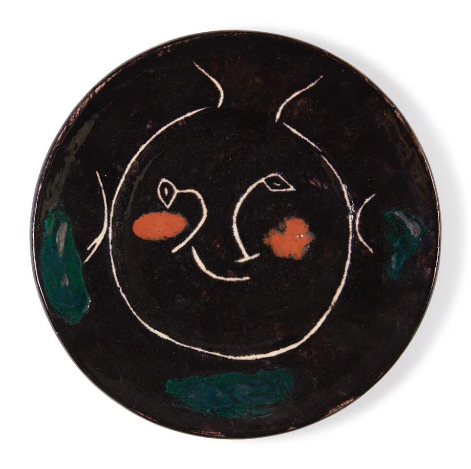 SERVICE VISAGE NOIR (A.R. 44) by Pablo Picasso