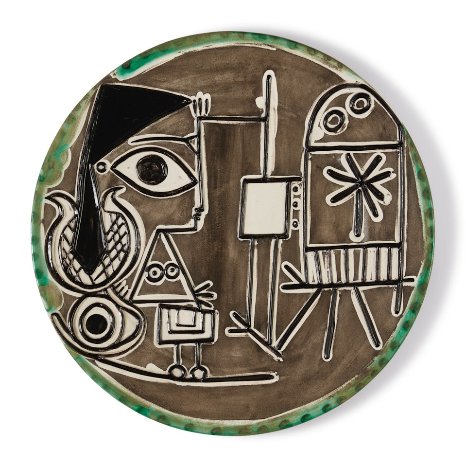 JACQUELINE AU CHEVALET (A.R. 333) by Pablo Picasso