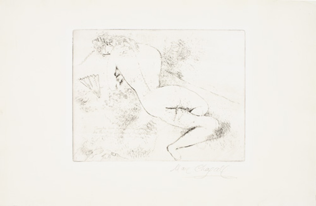 Akt mit Fächer by Marc Chagall