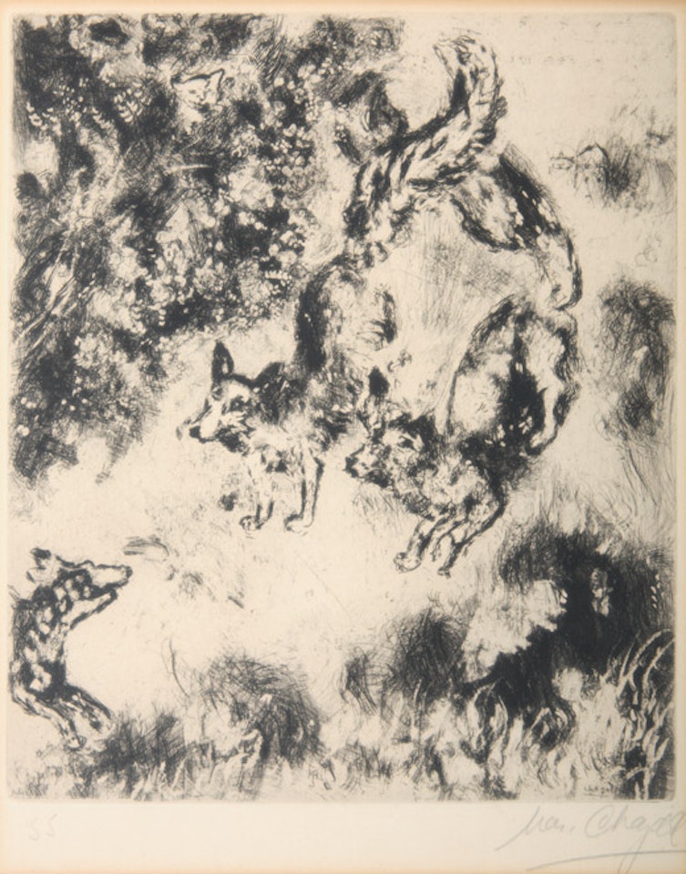 Le Renard ayant la queue coupée by Marc Chagall