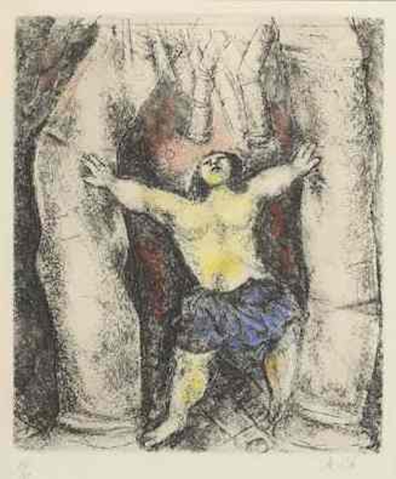 Samson Renverse les Colonnes by Marc Chagall