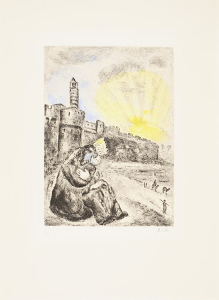David pleure l'Absalom by Marc Chagall