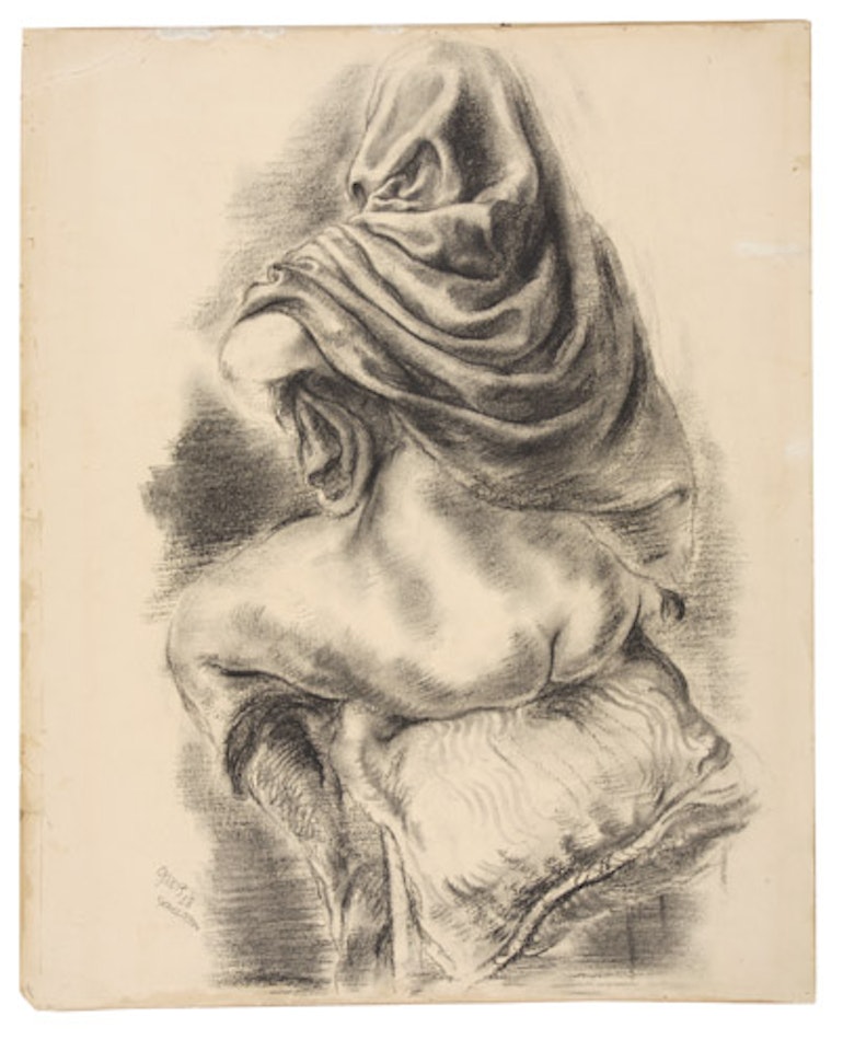 Seated Draped Nude by George Grosz