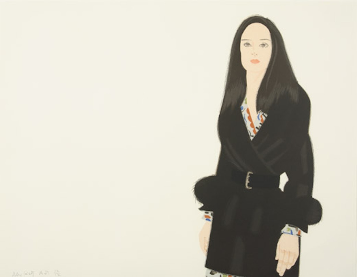 Two color etchings with aquatint:  Maria I * Maria II by Alex Katz