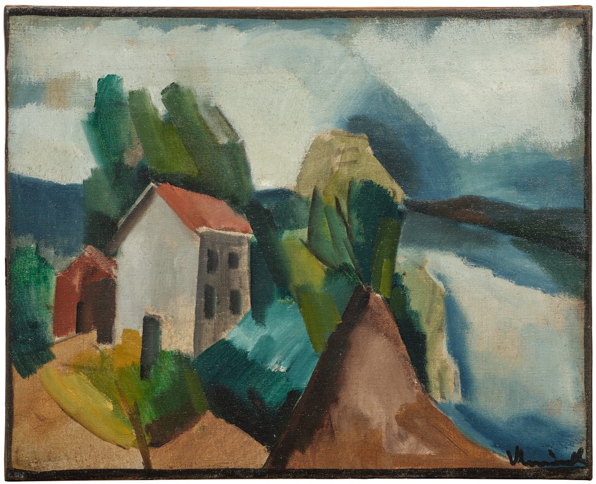La Maison au bord de la Seine by Maurice de Vlaminck