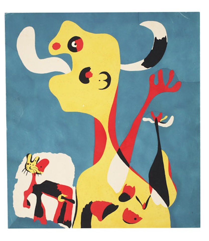 Femme et Chien devant la Lune by Joan Miró
