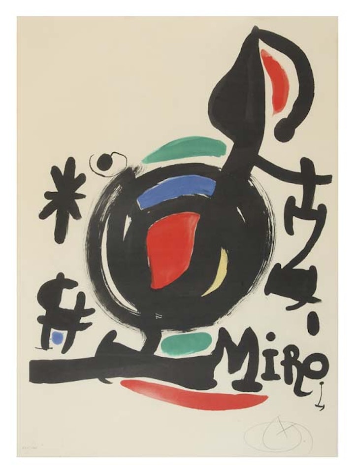 Affiche pour l'exposition "Les essencies de la terra." by Joan Miró