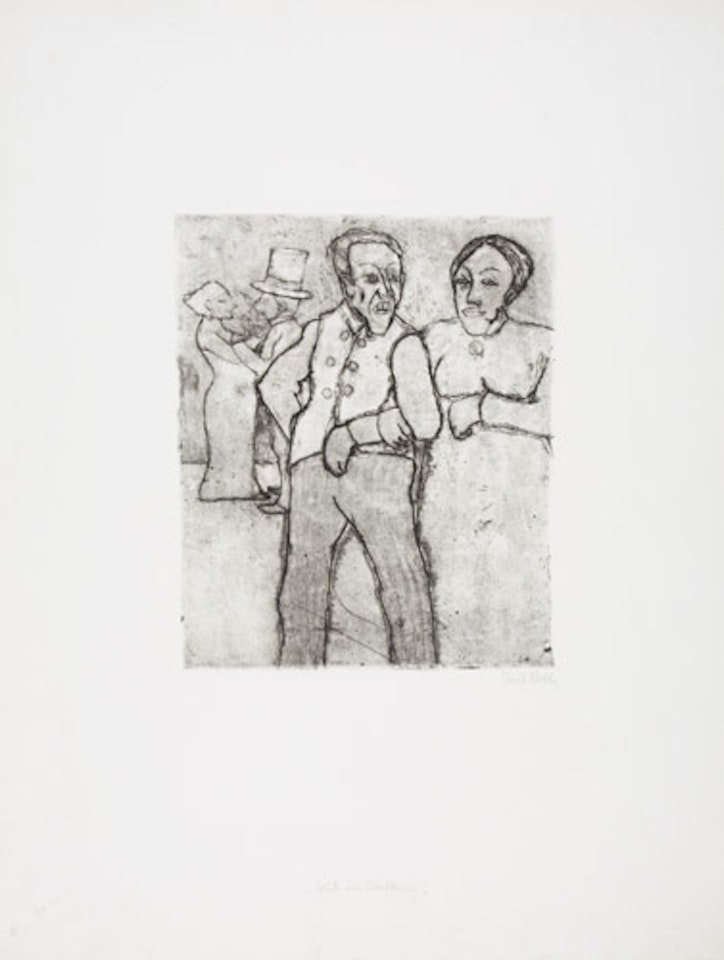 Leute im Dorfkrug by Emil Nolde