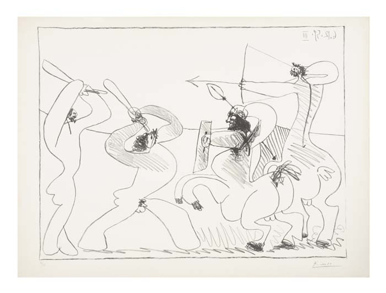 Combat de centaures III by Pablo Picasso