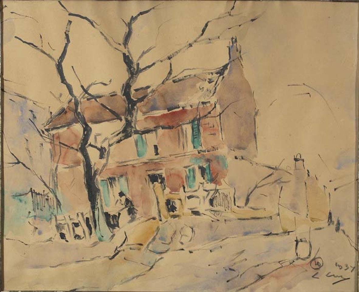 Landschaft mit ein Bauernhof by Lesser Ury