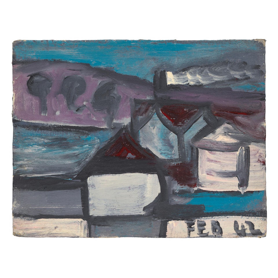 Landscape with River by Sidney Nolan