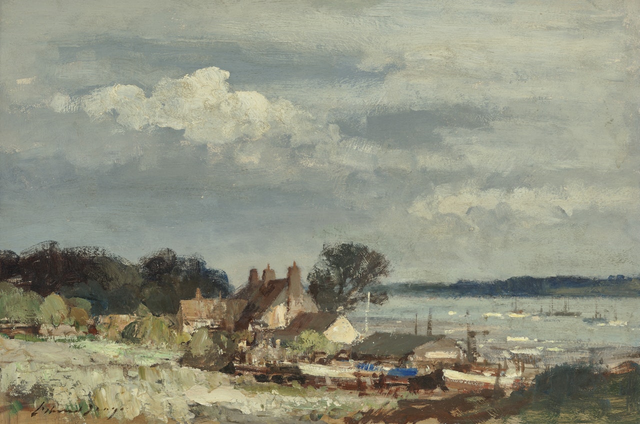 A Boat Yard on the Orwell by Edward Seago