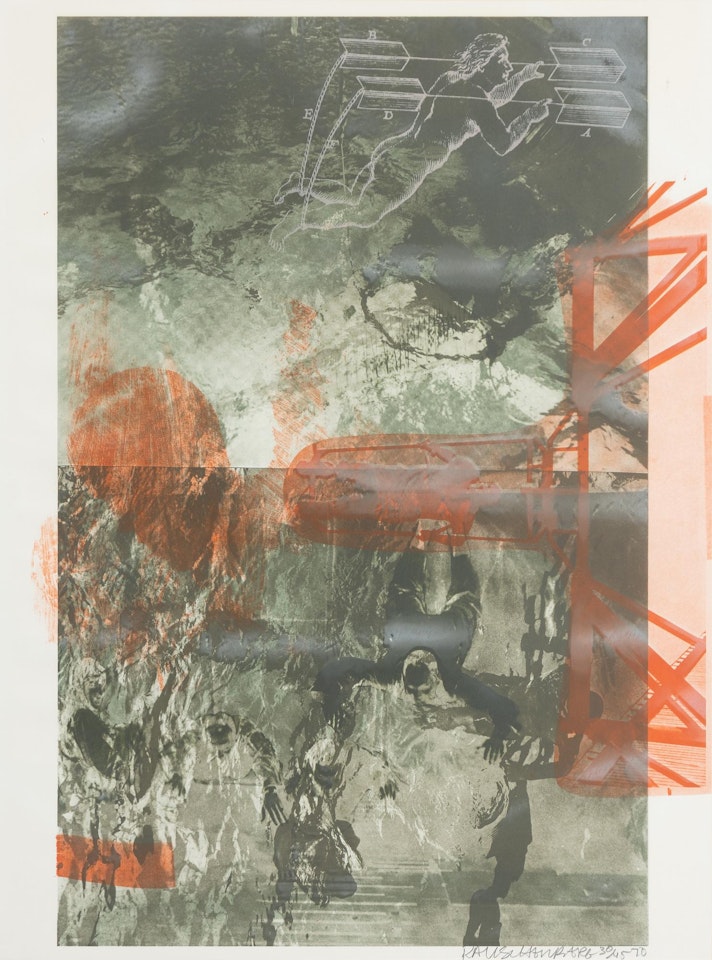 "Bait (Stoned Moon)" by Robert Rauschenberg