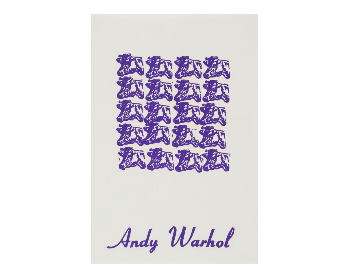 Purple Cows, from Stamped Indelibly (Feldman & Schellmann II.17A) by Andy Warhol