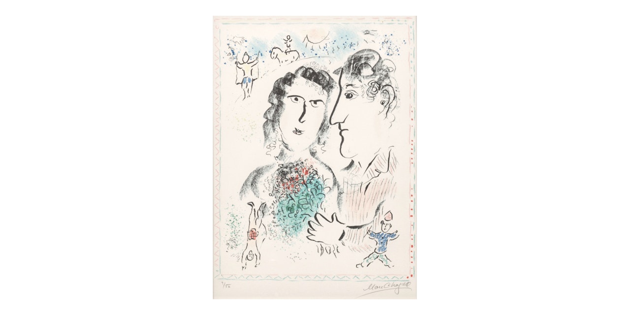 Fiançailles au Cirque (Mourlot 1016) by Marc Chagall