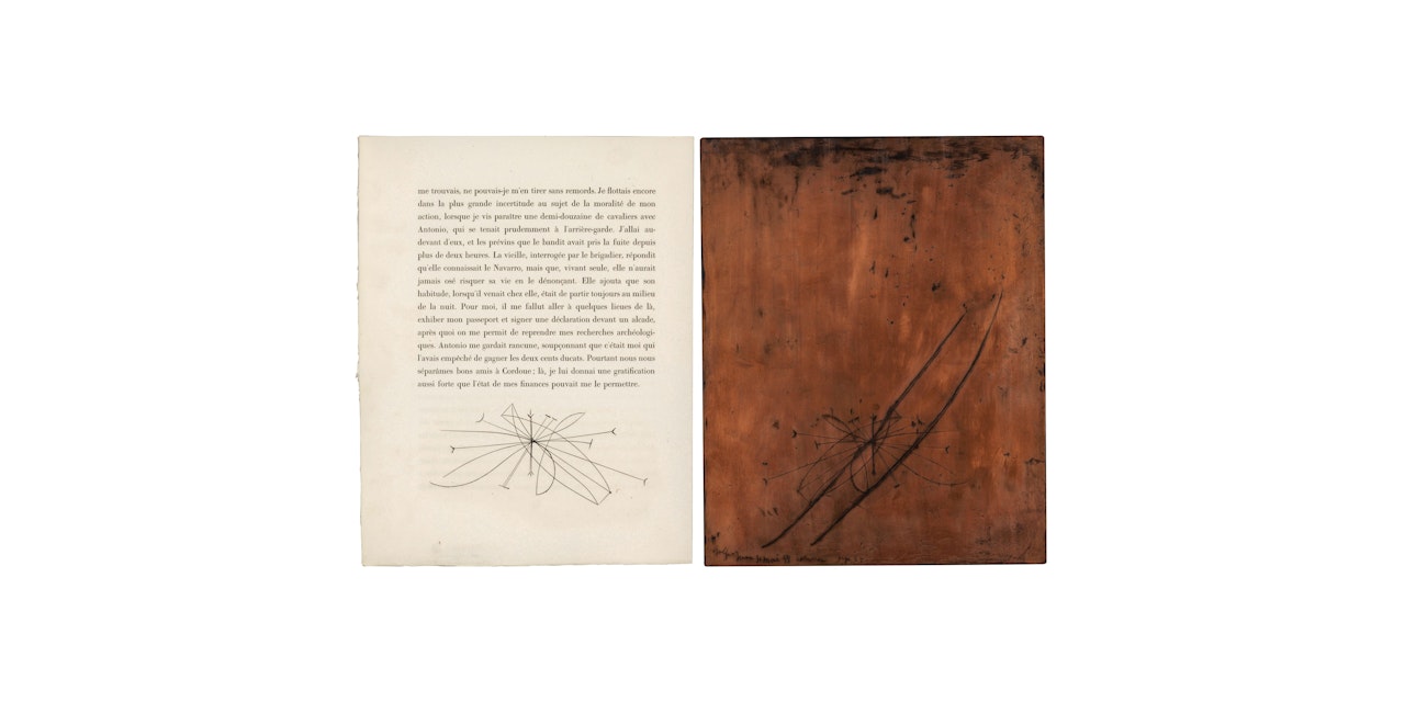 Original copper plate (Planche VI) from Carmen Portfolio by Pablo Picasso