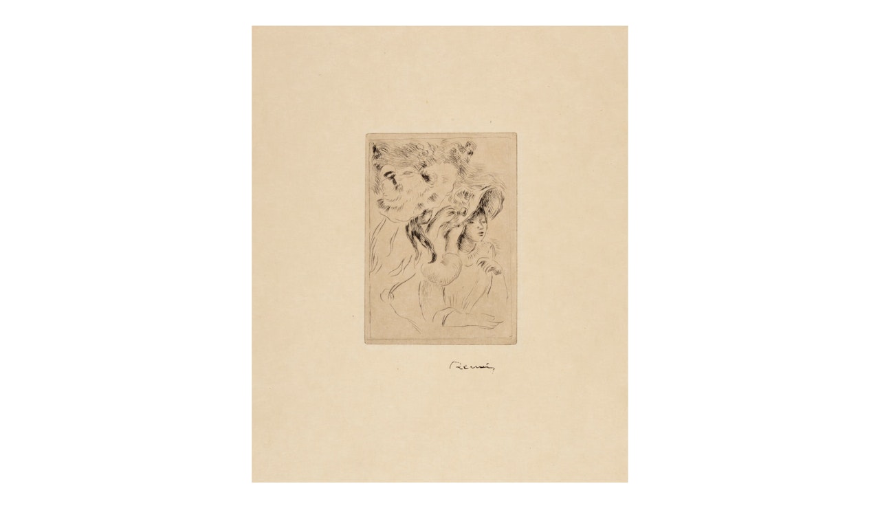 Le Chapeau épinglé II (La fille de Berthe Morisot et sa cousine) by Pierre-Auguste Renoir