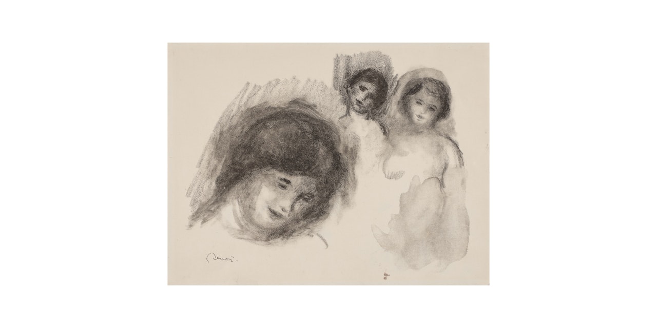 La Pierre au Trois Croquis, from L"Album Douze Lithographies Originales de Pierre-Auguste Renoir (Delteil/Stella 41) by Pierre-Auguste Renoir