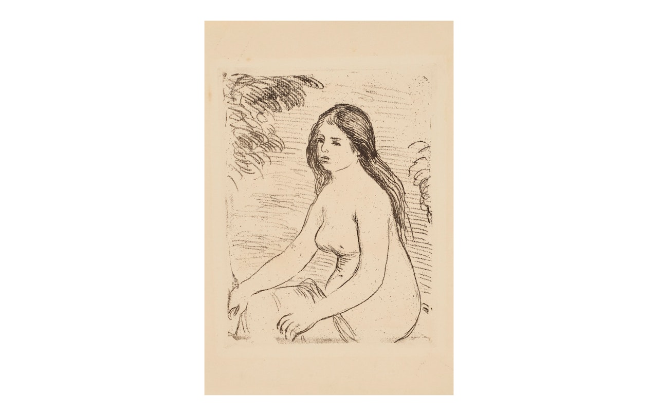 Femme nue assise (Delteil/Stella 12) by Pierre-Auguste Renoir