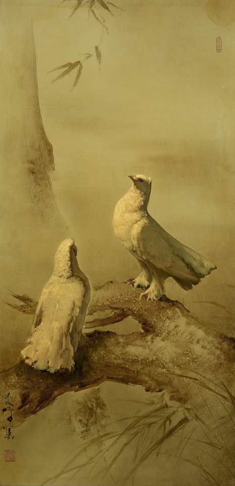 Pair of Doves by Lee Man Fong