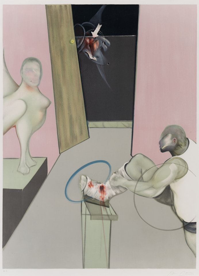 Œdipe et le Sphinx d'après Ingres (after, Œdipus and the Sphinx after Ingres, 1983) (S. 18, T. 17) by Francis Bacon