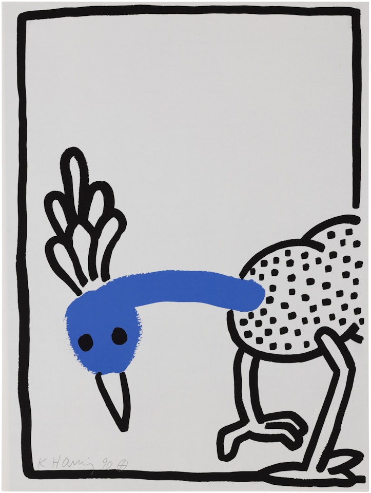 The Story of Red and Blue, PI.8 (L. p. 132) by Keith Haring
