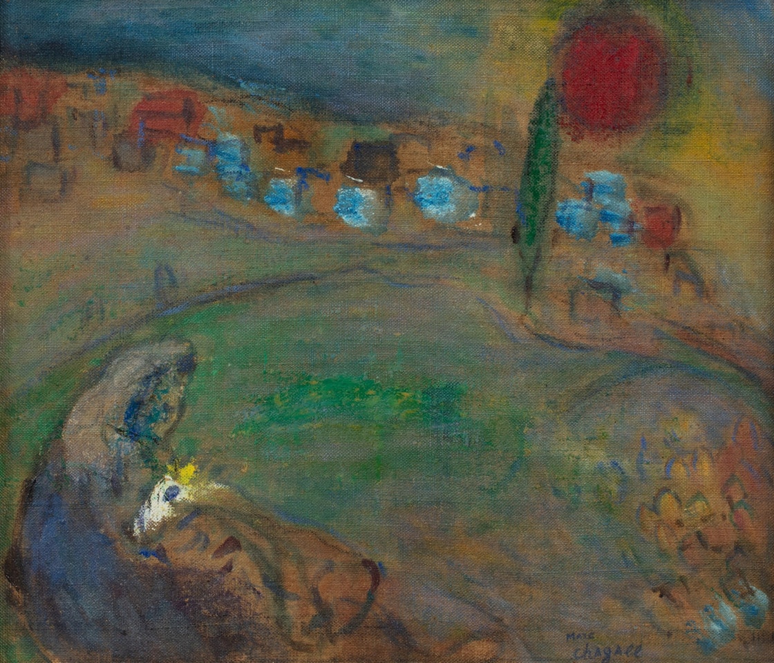 Prophète sur la colline, le soir by Marc Chagall