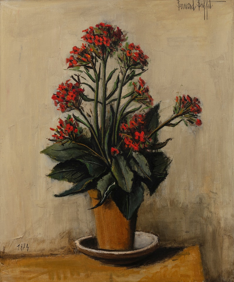 Plante fleurs orange by Bernard Buffet