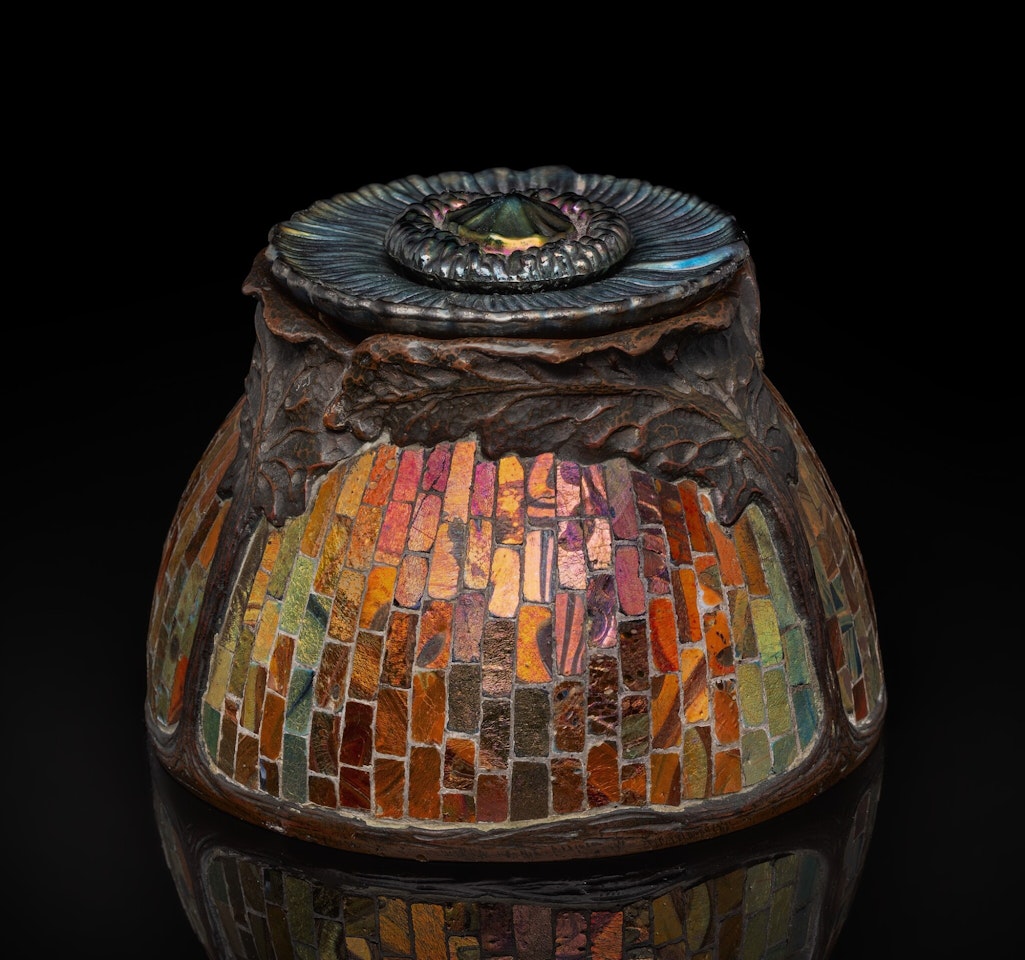 "POPPY" MOSAIC INKSTAND by Tiffany Studios