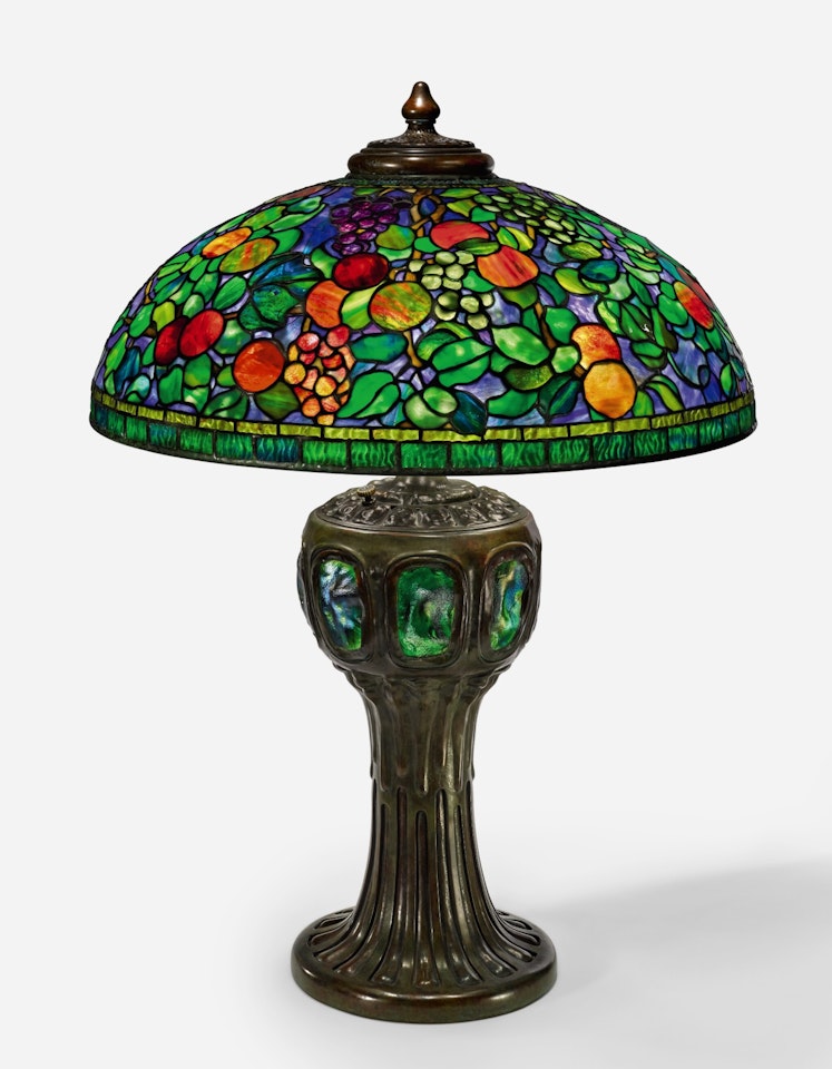 A RARE "FRUIT" TABLE LAMP by Tiffany Studios