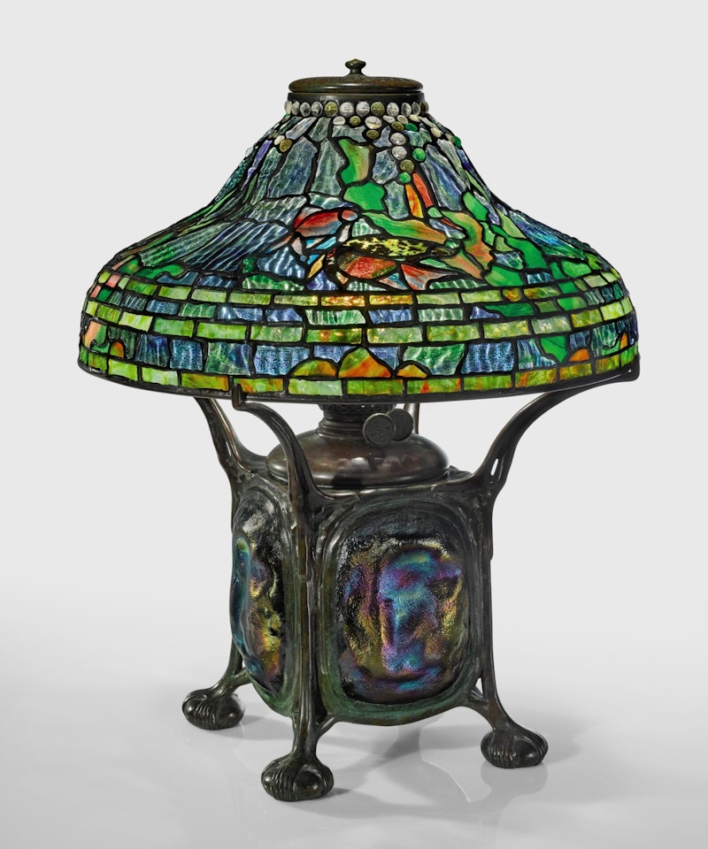 A RARE “FISH” TABLE LAMP by Tiffany Studios