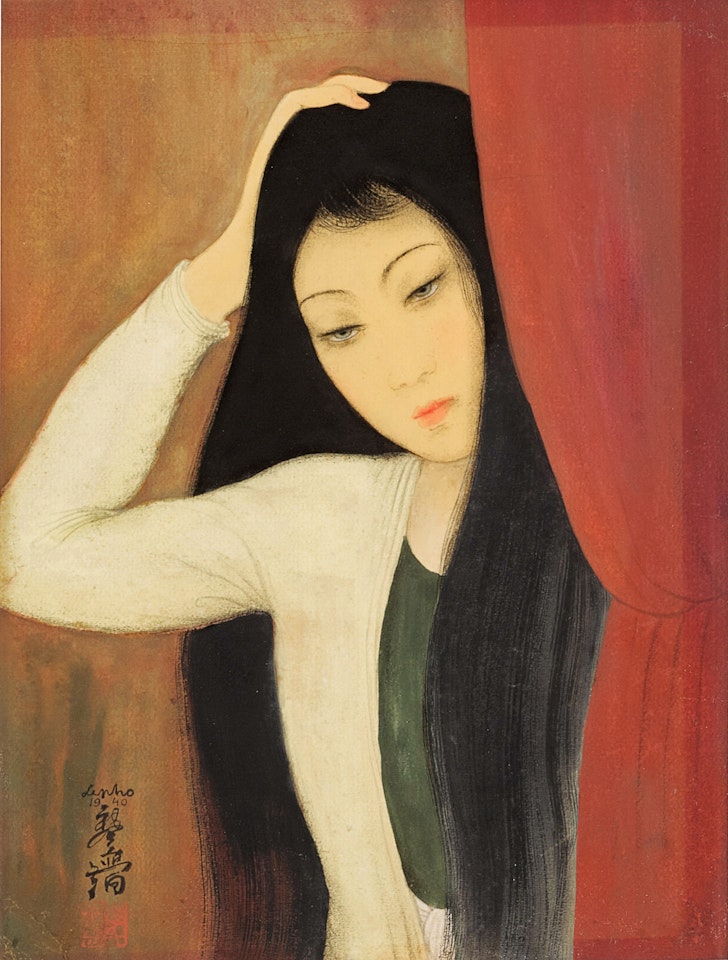 Femme au rideaux by Le Pho