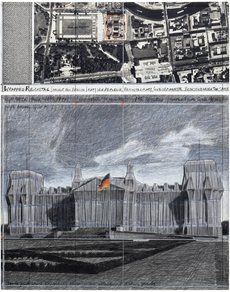Wrapped Reichstag (Project for Berlin) by Christo