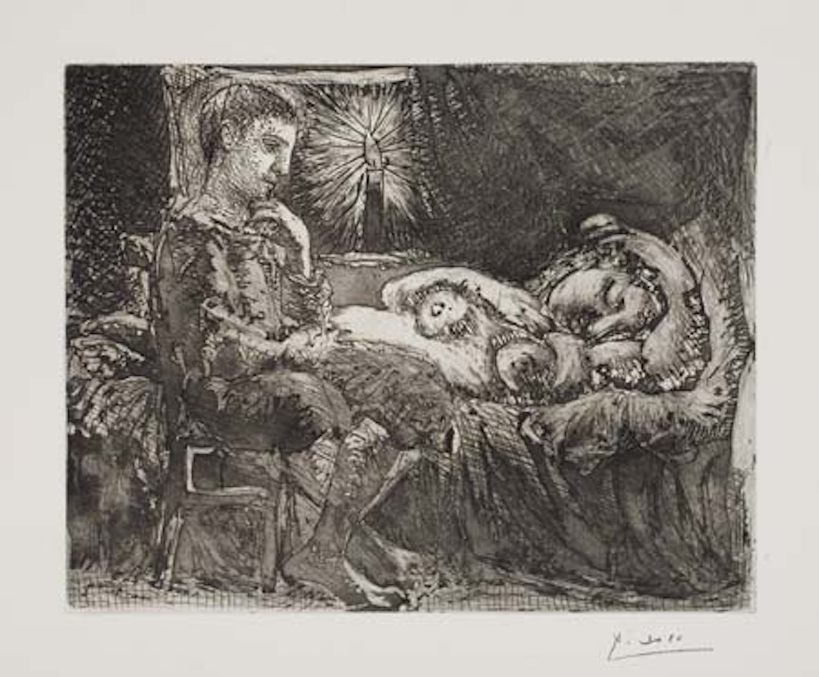 Garçon et Dormeuse à la Chandelle by Pablo Picasso