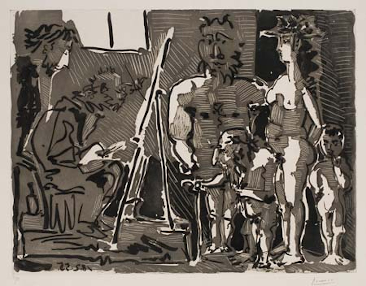 Visiteurs divins à l'Atelier by Pablo Picasso