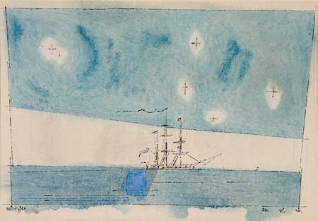 Schiffe, Abend am Meer by Lyonel Feininger