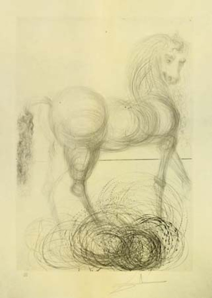 Roi, je t'attends à Babylone by Salvador Dali