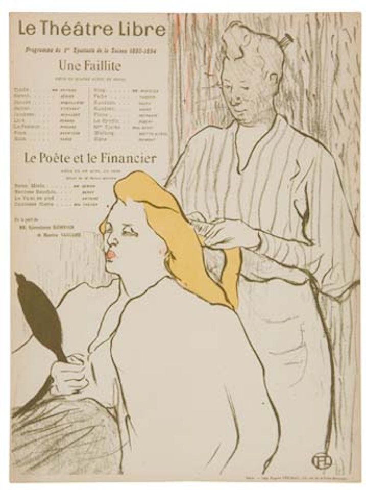 La Coiffure, Programme du Théâtre Libre by Henri de Toulouse-Lautrec