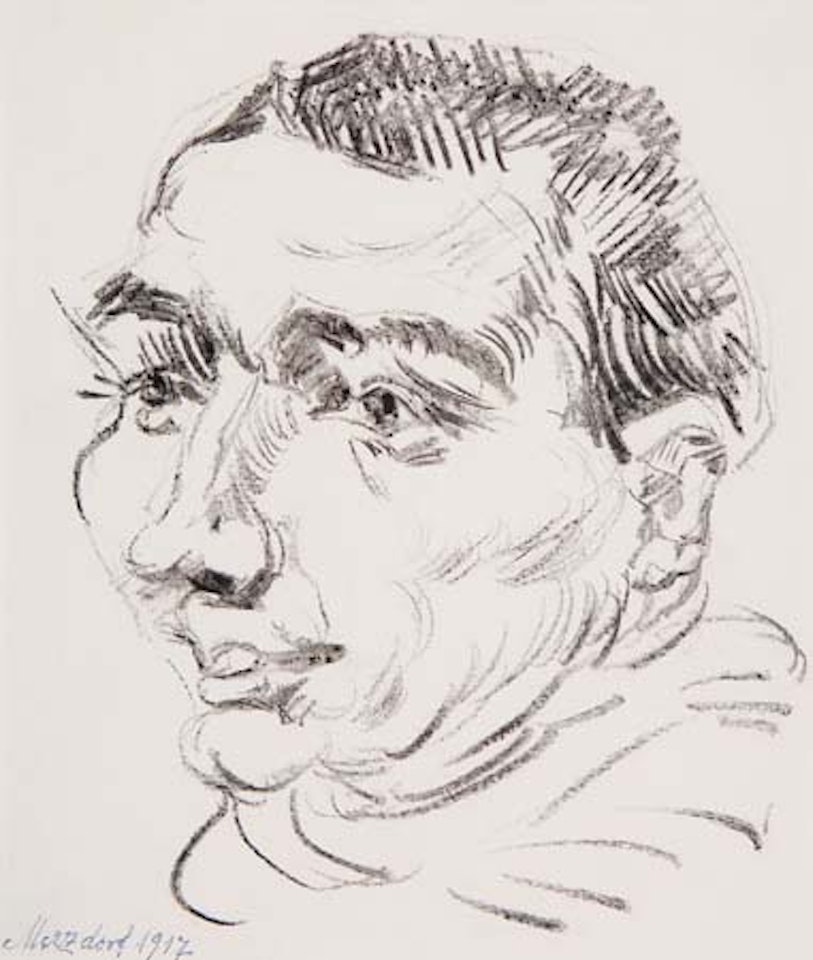 Männerkopf by Ludwig Meidner