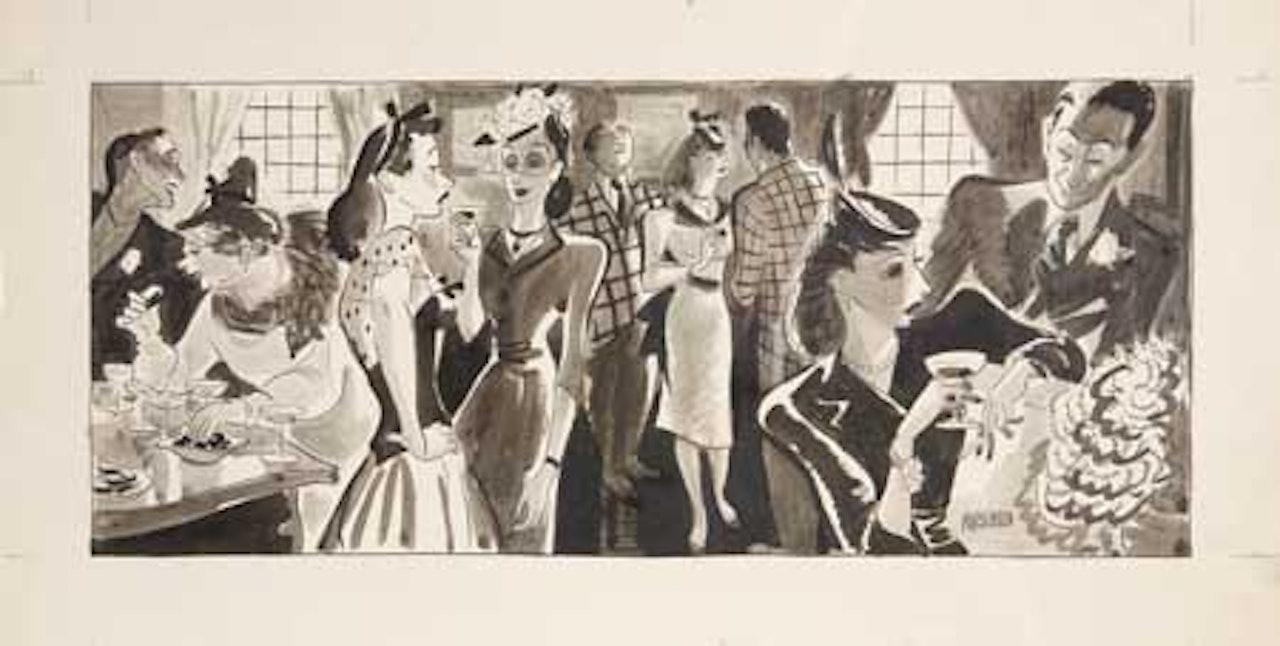 Cocktail Party by Al Hirschfeld