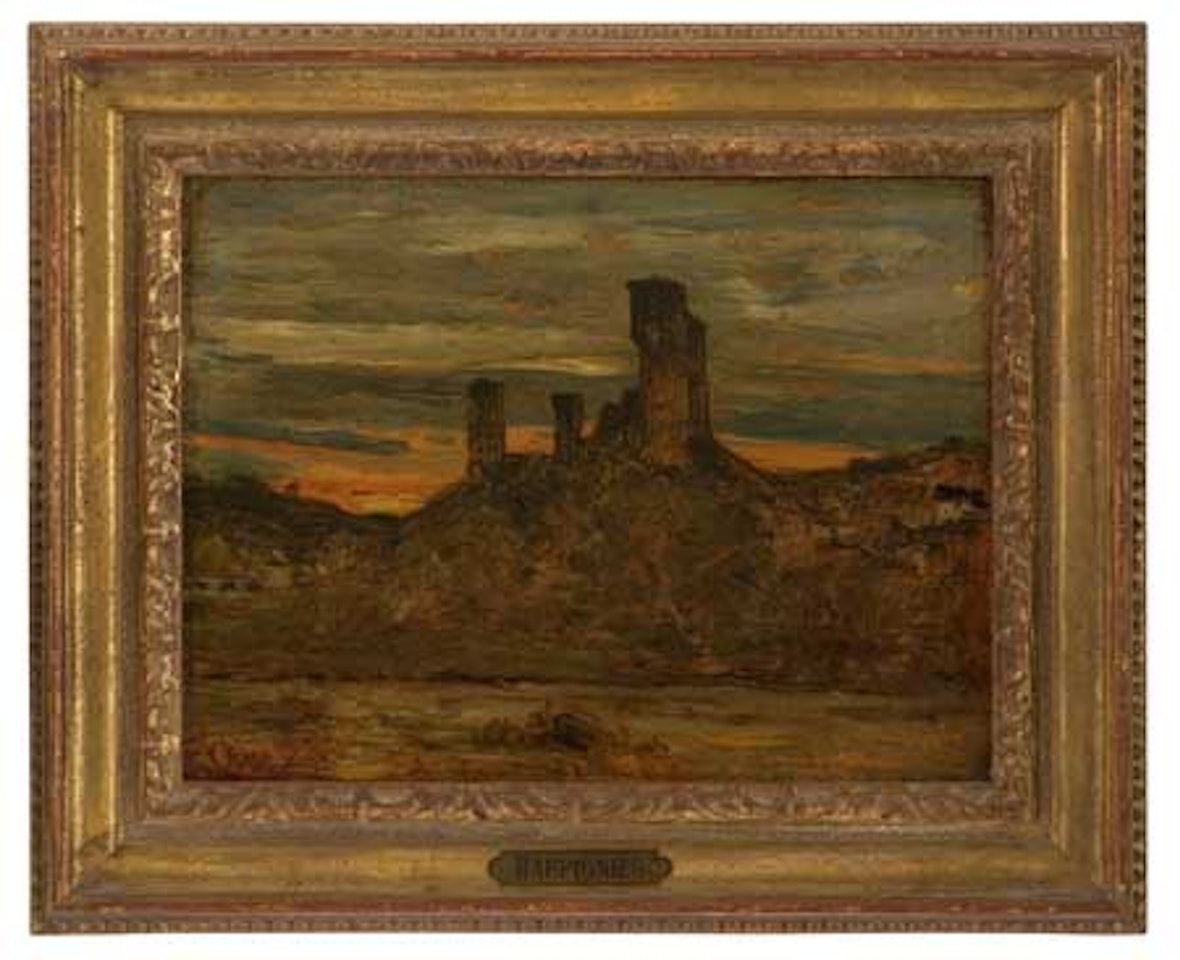 Ruines du Château d'Hérisson by Henri Harpignies