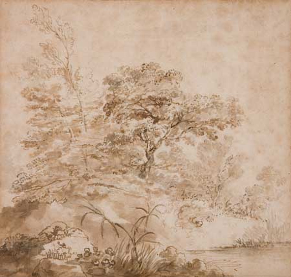 Landscape Study by Jean-Honoré Fragonard