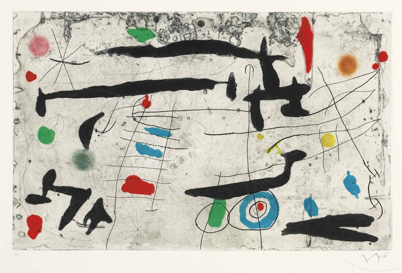Trace sur la Paroi II by Joan Miró