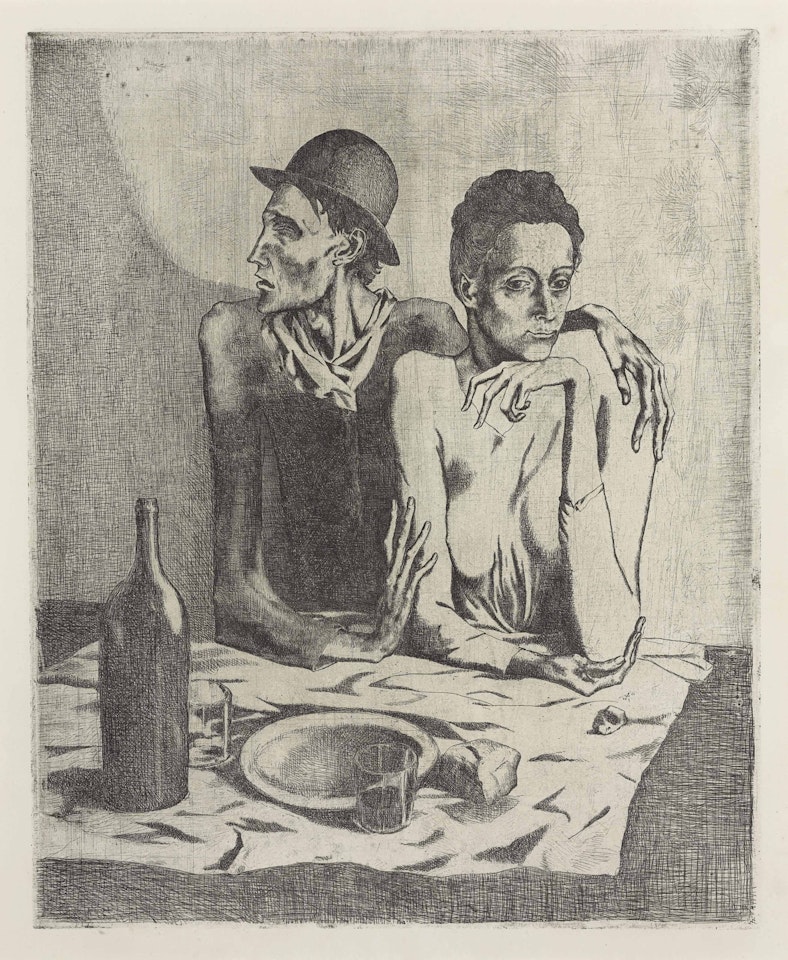 Le Repas Frugal, from La Suite des Saltimbanques by Pablo Picasso