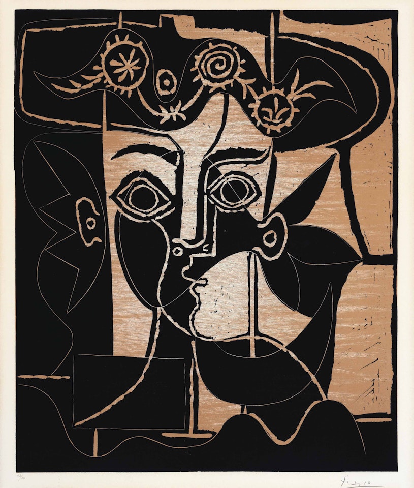 Grande tête de femme au chapeau orné by Pablo Picasso