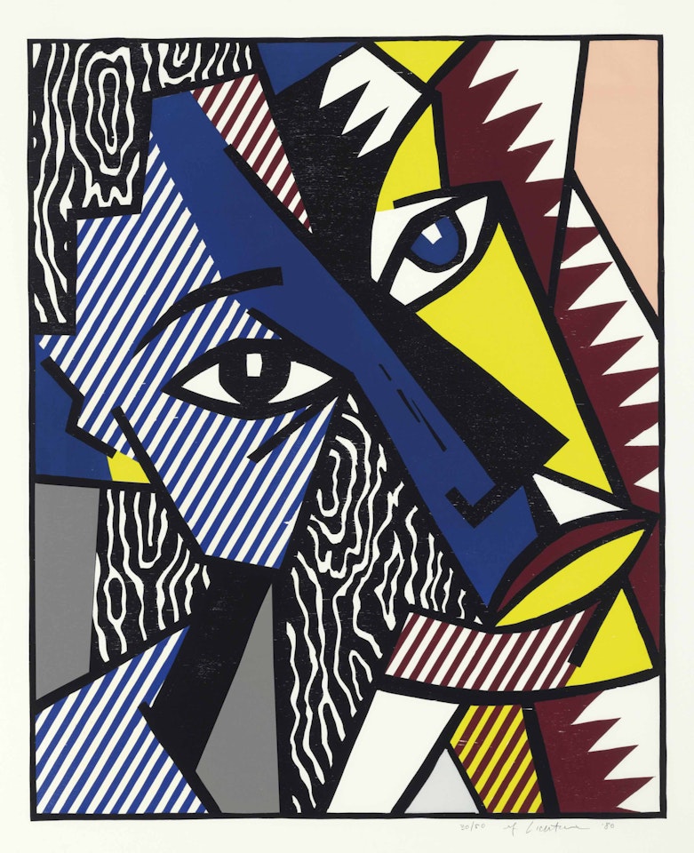 Head, from Expressionist Woodcut by Roy Lichtenstein