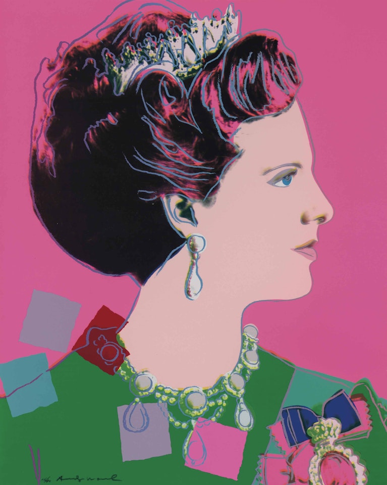 Queen Margrethe II of Denmark, from Reigning Queens by Andy Warhol