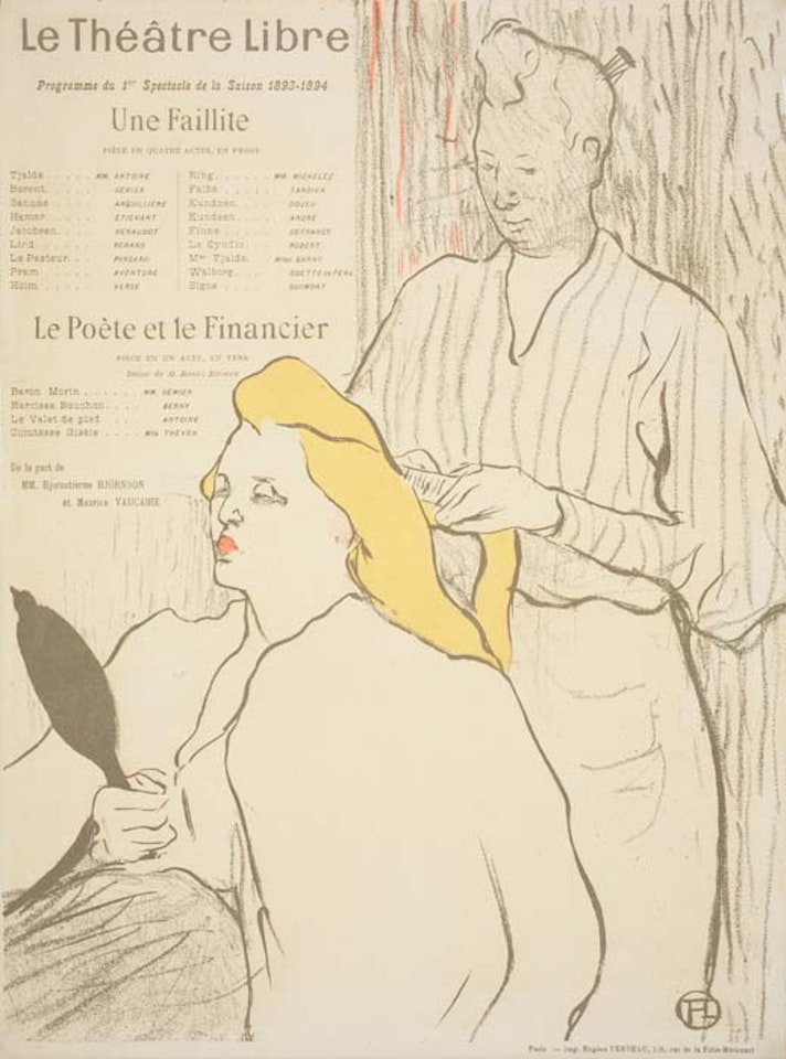 La Coiffure, Programme du Théâtre Libre by Henri de Toulouse-Lautrec